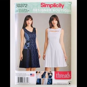 Designer boutique UNCUT dress pattern sizes 16-24
